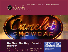 Tablet Screenshot of camelotshowbar.com